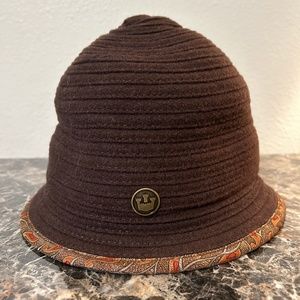 traditional brown hat, great for rainy weather